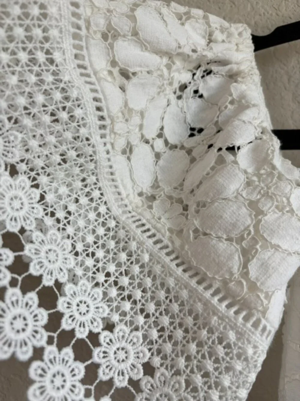 Solitaire Swim White Lace Eyelet Beach Cover Medium Coquette Beach Boho Resort